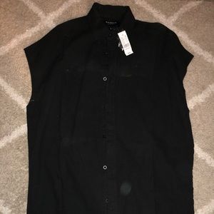 New Pacsun Men's Sleeveless Longer Fit Button Up